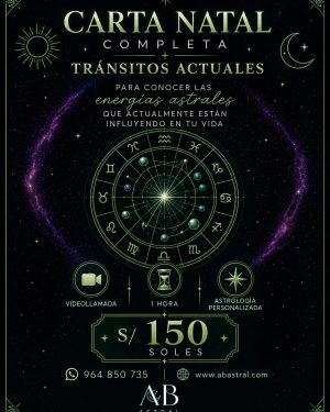 CARTA NATAL COMPLETA + TRANSITOS ACTUALES